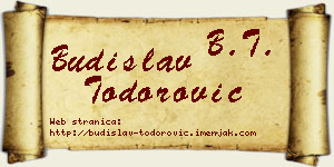 Budislav Todorović vizit kartica